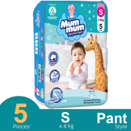 Mum Mum Pant System Baby Diaper Pant (S Size) (4-8 kg) (5 Pcs)