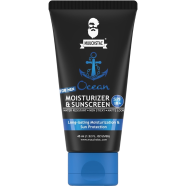Muuchstac Mens Ocean Moisturizer and Sunscreen Matte Look SPF 18 Cream with Turmeric and Aloe Vera Beads, NonSticky and Water Resistant 45ml