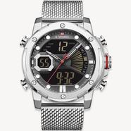 NAVIFORCE Men Military Sport Digital Watch Stainless Steel Band Waterproof Quartz Watches image