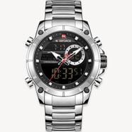 NAVIFORCE Men Military Sport Watches Digital Analog Waterproof Stainless Steel Wristwatch - NF9163