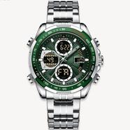 NAVIFORCE Men's Sport Watches Digital Analog Quartz Waterproof Multifunctional Military Stainless Steel Watch for Men image