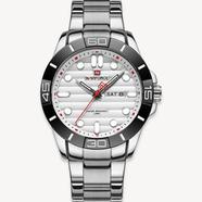 NAVIFORCE Men's Watches Waterproof Stainless Steel Quartz Calendar Week Display Watch Casual For Men image