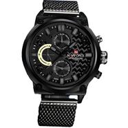 Naviforce Black Stainless Steel Chronograph Watch For Men image