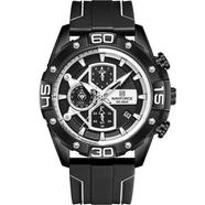 NAVIFORCE Sport Watches for Men Military Quartz Stainless Steel Chronograph Waterproof Silicone Strap Wristwatch image