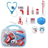 NEW plastic role play pretend play suitcase electric music sound doctor set for kids toy set preschool boy, Portable Light IC medical kit-Blue - SD169-273B