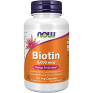 NOW Foods Biotin 5000 mcg Capsules 120 Count - 524751152