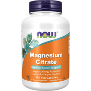 NOW Foods Magnesium Citrate Enzyme Function Nervous System Support –120 Capsules (USA)