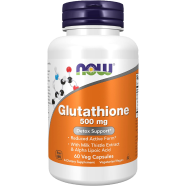 NOW Foods Supplements Glutathione 500 mg 60 Veg Capsules -523532544