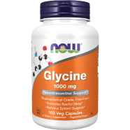 NOW Glycine 1000 mg 100 Veg Capsules