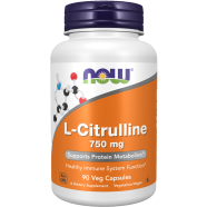 NOW L-Citrulline 750 mg 90 Veg Capsules -522749154