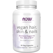 NOW Premium Hair Skin and Nails Vegan 90 Veg Capsules