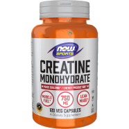 NOW Sports Nutrition Creatine Monohydrate 750mg 120 Veg Capsules