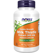 NOW Supplements Silymarin Milk Thistle Extract 300 mg with Artichoke and Dandelion 100 Capsules