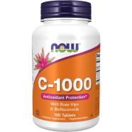 NOW Vitamin C 1000 With Rosehips and Bioflavonoids 100 Tablets