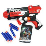 NUB Inspired Plastic Soft Blaster Toy GUN With Suction Target Board (nub_gun_498a_red) - Red 