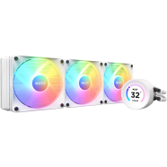 NZXT Kraken 360 RGB - 360mm AIO liquid cooler w/ 1.54in. Display, RGB Controller Hub Fans (White)