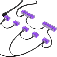 NZXT RGB Cable Comb (AH-2PCCA-01) Sleeved Power Cables