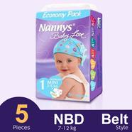 Nannys Baby Love Belt System Baby Diaper (Mini) (2-5kg) (5pcs) - NBD-Mini5