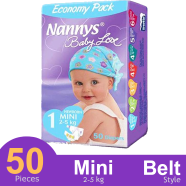 Nannys Baby Love Belt System Baby Diaper - (Mini) (2-5kg) (50pcs) - NBD-Mini50