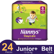 Nannys Flexicare Premium Belt System Diaper (XXL Size) (15-30kg) (24 pcs) - NBD-Junior plus 24