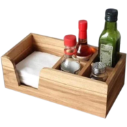 Napkin with sauce holder