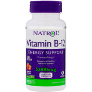 Natrol Vitamin B12 Fast Dissolve Strawberry Flavor 5000mcg - 100 Tablets