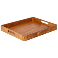 Natural Wooden Serving Tray With Handles