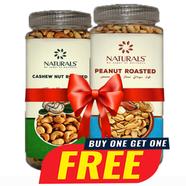 Naturals Cashew Nuts Roasted (কাজু বাদাম) - 200 gm (Pea Nuts Roasted FREE - 200 gm ) - BUY 1 GET 1