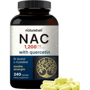 NatureBell NAC Supplement 1200 mg Per Serving With Quercetin 240 Capsules