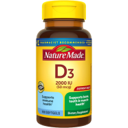 Nature Made Vitamin D3 2000 IU 50mcg 100 Softgels