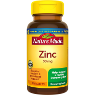 Nature Made Zinc 30 mg Dietary Supplement for Immune Health and Antioxidant Support 100 Tablets