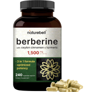 Naturebell Berberine Supplement 1500mg 240 Veggie Capsules -513262732