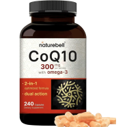 Naturebell CoQ10 (Ubiquinone) 300 mg With Omega 3 Fatty Acids 240 Capsules