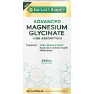 Nature's Bounty Advanced Magnesium Glycinate 360 mg 90 Capsules