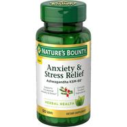 Nature’s Bounty Anxiety and Stress Relief, Ashwagandha KSM-66 - 50 Tablets