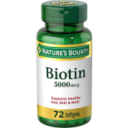 Nature’s Bounty Biotin 5000 mcg 72 Softgels