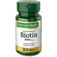 Nature’s Bounty Biotin 5000mcg – 60 Quick Dissolve Tablets