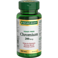 Nature’s Bounty Chromium Supplement 200 mcg 100 Tablets