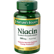 Nature’s Bounty Flush Free Niacin 500mg 120 Capsules