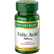 Nature's Bounty Folic Acid 800 Mcg - 250 Tablet