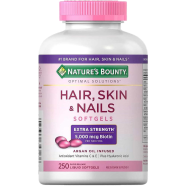 Nature's Bounty Hair, Skin, and Nails Extra Strength with Biotin 5000 mcg - 250 Softgels