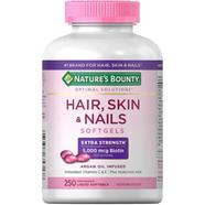 Nature's Bounty Hair, Skin, and Nails Extra Strength with Biotin 5000 mcg - 250 Softgels