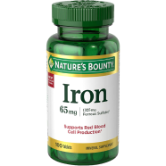 Nature’s Bounty Iron 65 mg 325 mg Ferrous Sulfate 100 Tablets