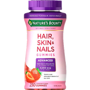 Nature’s Bounty Optimal Solutions Advanced Hair Skin and Nails Gummies 6000 mcg 230 Gummies