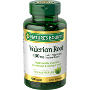 Nature’s Bounty Valerian Root Sleep Aid Capsules 450 mg 100 Capsules