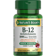 Nature’s Bounty Vitamin B12 Metabolism and Nervous System Health 1000mcg 60 Tablets