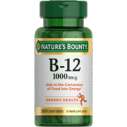Nature's Bounty Vitamin B12 Supports Energy Metabolism Tablets 1000 mcg 200 Coated Tablets -524952020