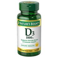 Nature’s Bounty Vitamin D3 1000 IU - 120 Softgels