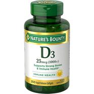 Nature's Bounty Vitamin D3 1000 IU 25 mcg - 120 Rapid Release Softgels