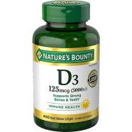 Nature’s Bounty Vitamin D3 125 mcg 5000iu 400 Softgels